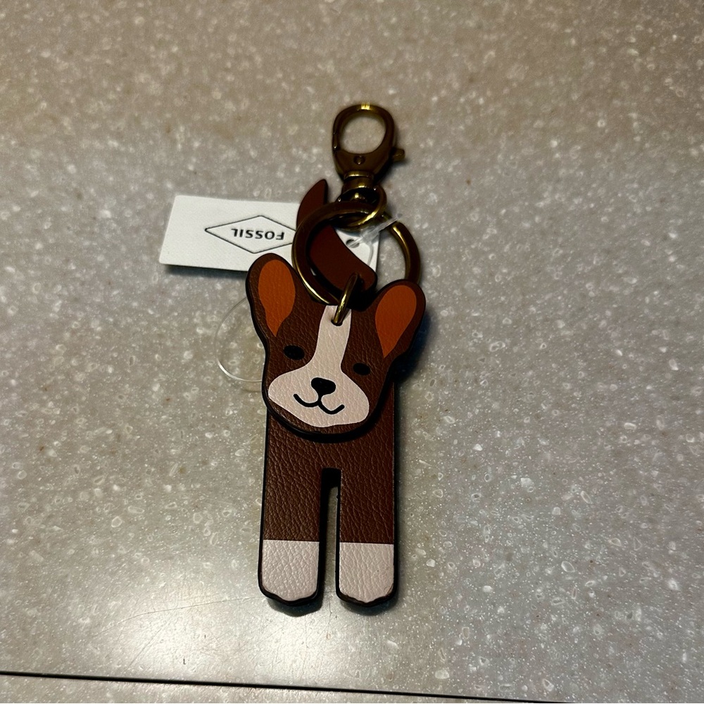New Fossil Dog Keychain